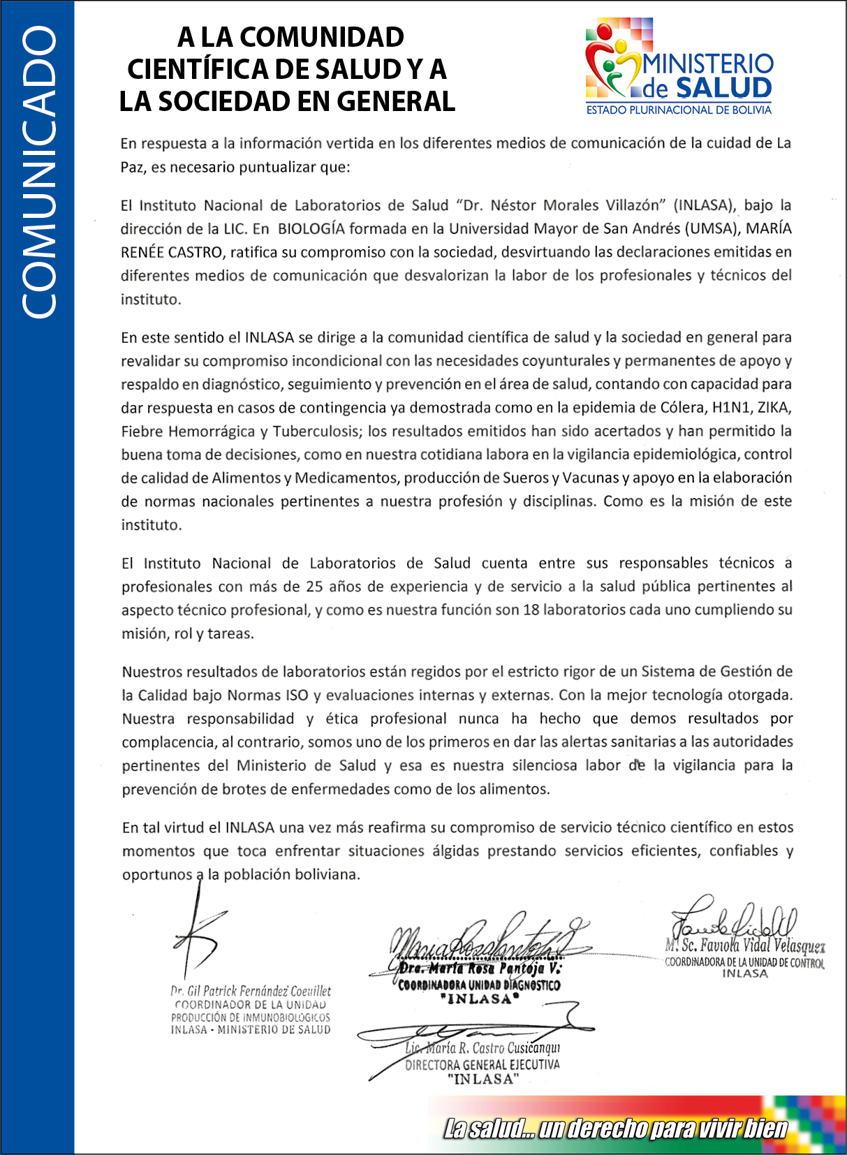 comunicado INLASA
