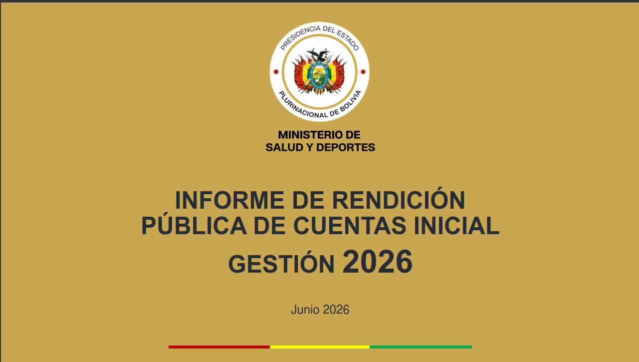 Portada Informe Rendición de Cuentas 2026